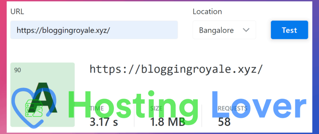 Hostinger Shared Hosting Speed Test Hosting Lover Website Speed Test Bangalore
