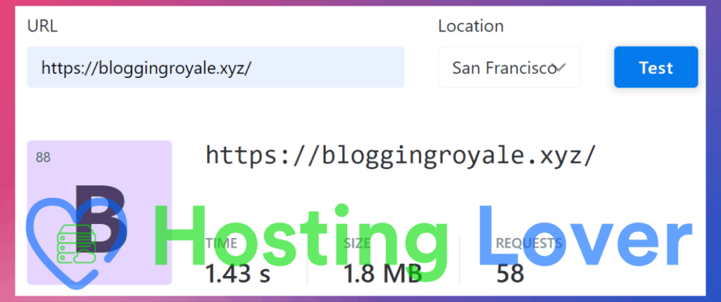 Hostinger Shared Hosting Speed Test Hosting Lover Website Speed Test San Francisco