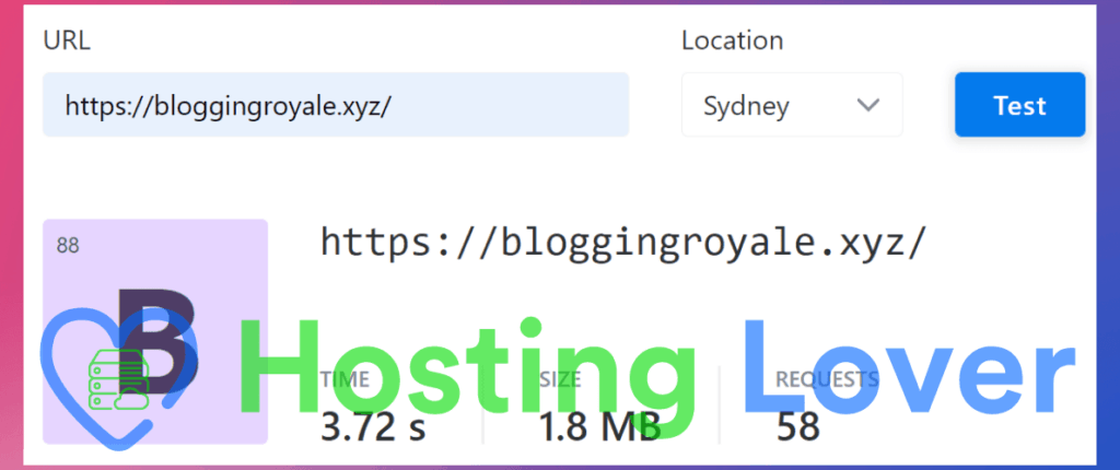 Hostinger Shared Hosting Speed Test Hosting Lover Website Speed Test Sydney