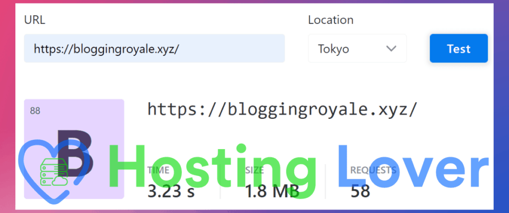 Hostinger Shared Hosting Speed Test Hosting Lover Website Speed Test Tokyo